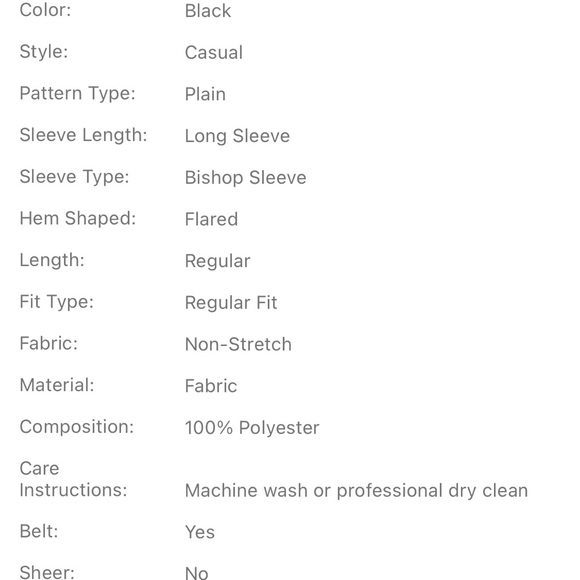 NWT Black Swiss Dot Surplus Neck Belted Blouse 1X - Picture 7 of 8